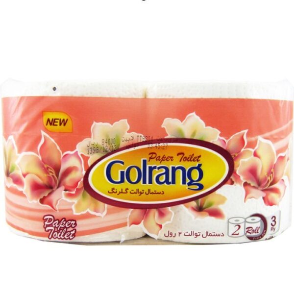 دستمال توالت گلرنگ بسته 2 عددی